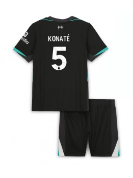 Liverpool Ibrahima Konate #5 Auswärts Trikotsatz für Kinder 2024-25 Kurzarm (+ Kurze Hosen)